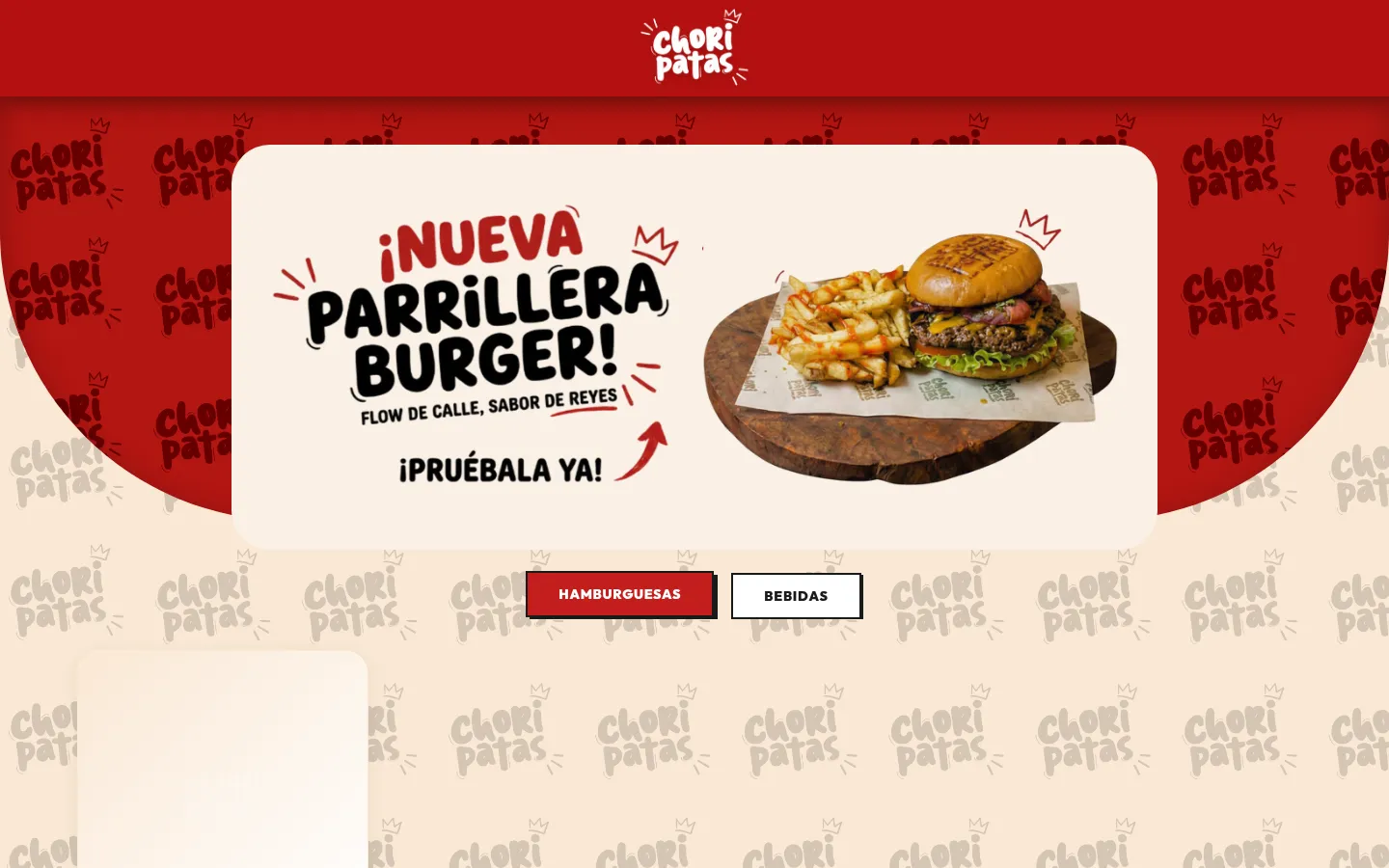 Chori Patas — landing preview